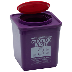 AEROHAZARD Cytotoxic Sharps Disposal Container 4L