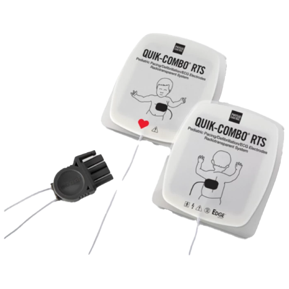 LifePak RTS electrodes with QUIK-COMBO connector – Pediatric (for LP12, LP15 &amp; LP20) Short Dated