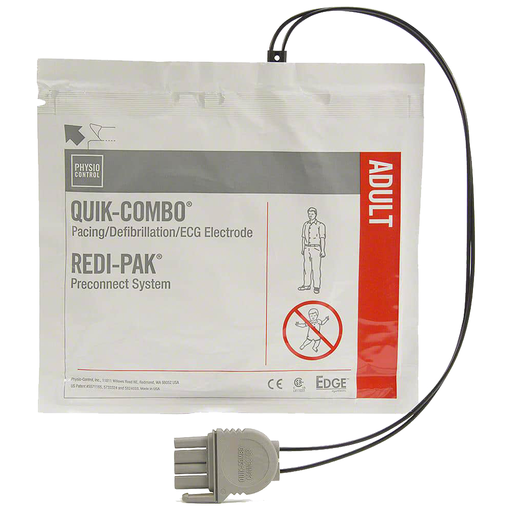 LIFEPAK Quik-Combo Redi-Pak Electrodes - Adult (for LP1000, LP12, LP15 &amp; LP20E)