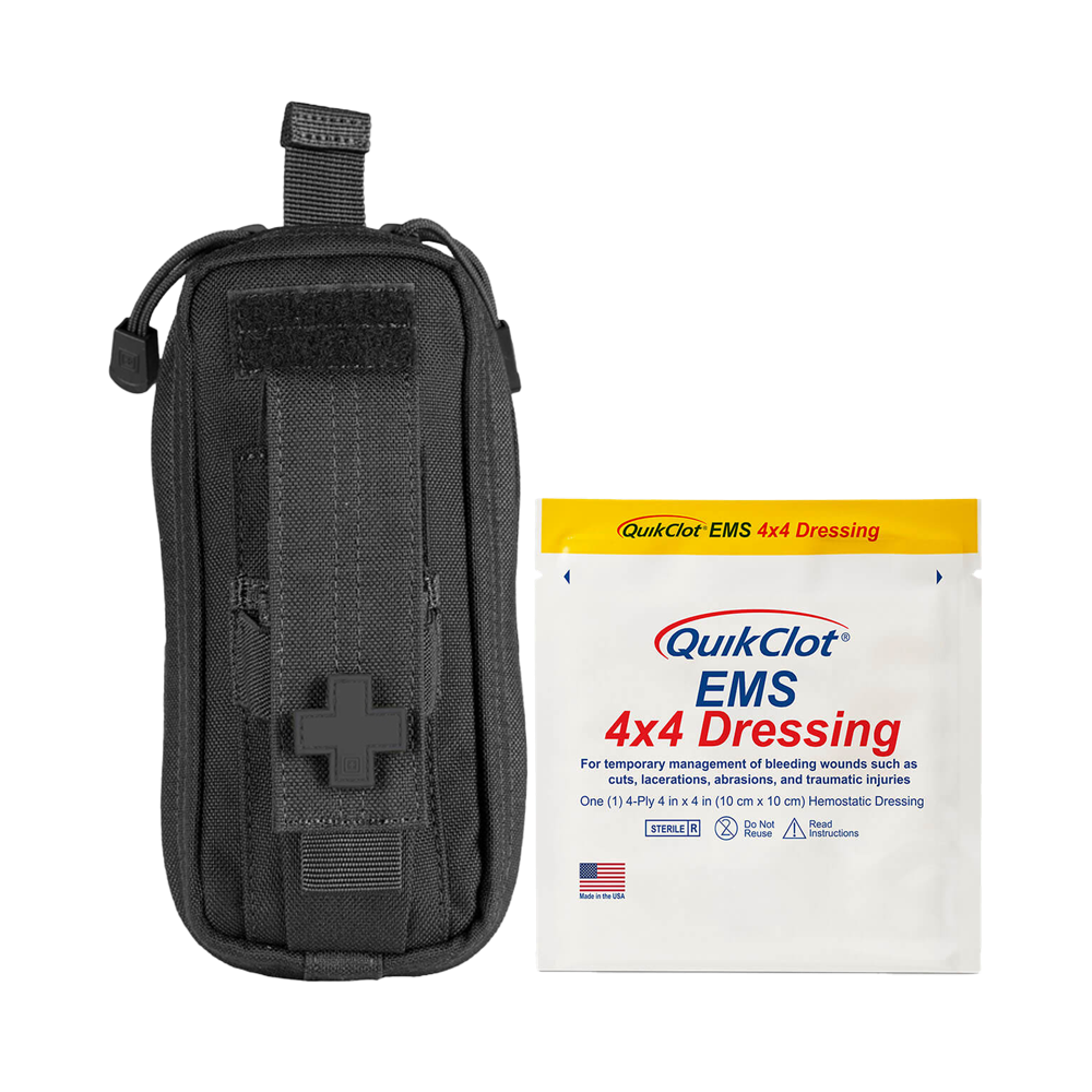 RAPIDSTOP Bleeding Control Kits - Small, Tactical Pouch - EMS Dressing