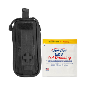 RAPIDSTOP Bleeding Control Kits - Small, Tactical Pouch - EMS Dressing