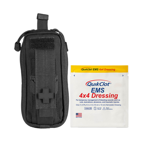 RAPIDSTOP Bleeding Control Kits - Small, Tactical Pouch - EMS Dressing