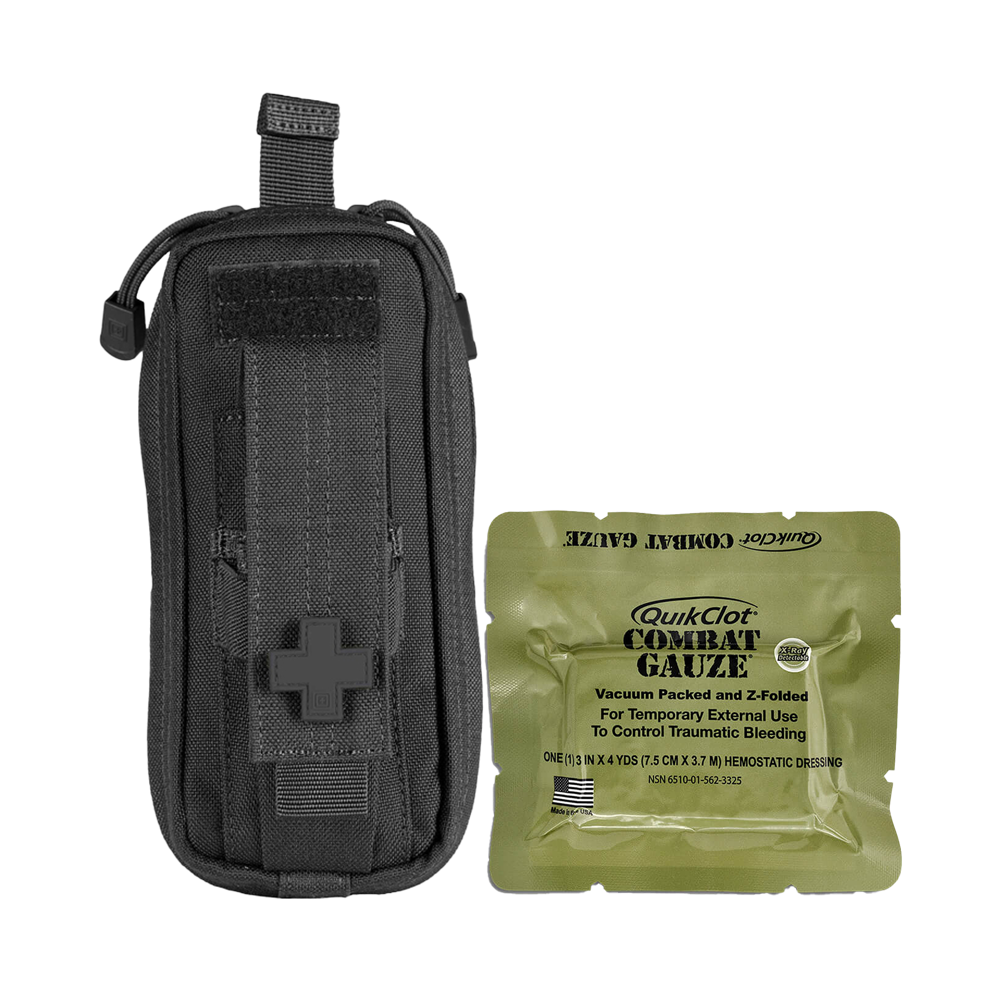 RAPIDSTOP Bleeding Control Kits - Small, Tactical Pouch - Combat Gauze