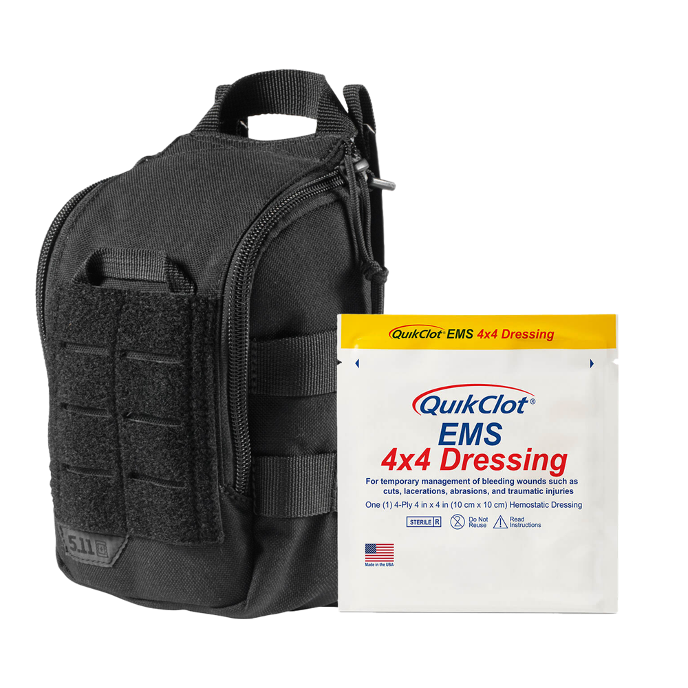 RAPIDSTOP Bleeding Control Kits - Medium, Tactical Pouch - EMS Dressing