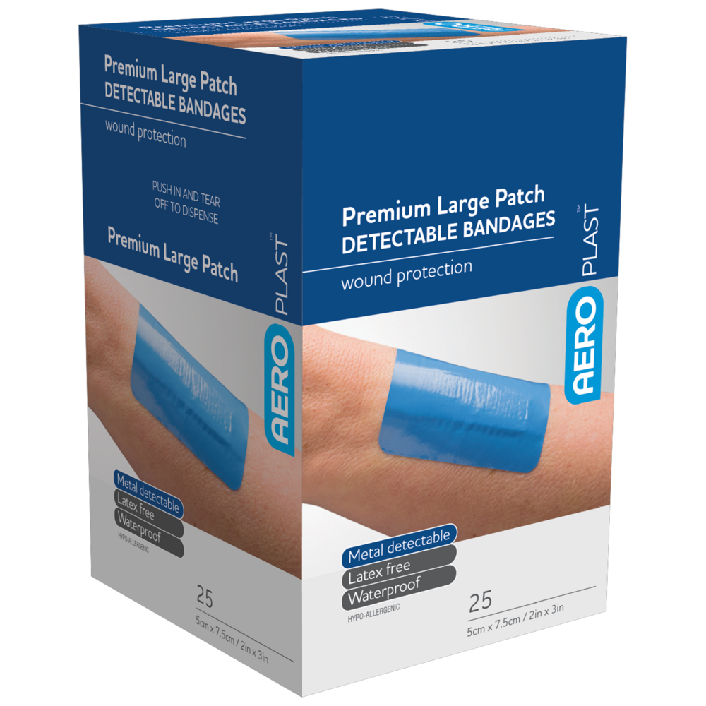 Premium Detectable Bandages (Large Patch) - Box of 25