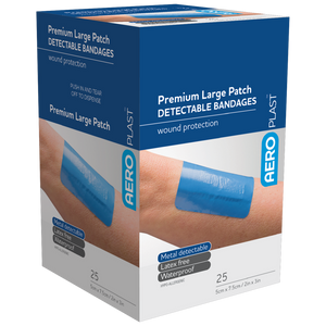 Premium Detectable Bandages (Large Patch) - Box of 25