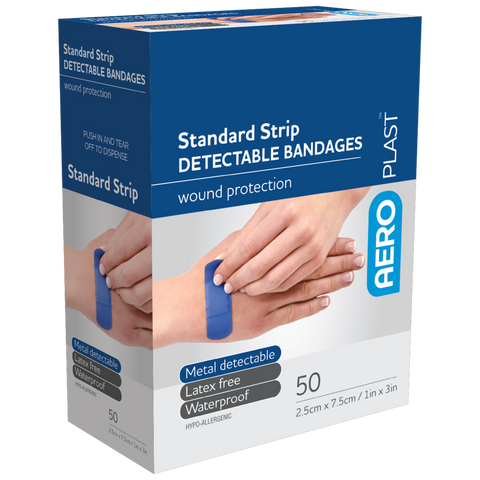 Standard Detectable Bandages (Extra Wide Strip) - Pack of 50