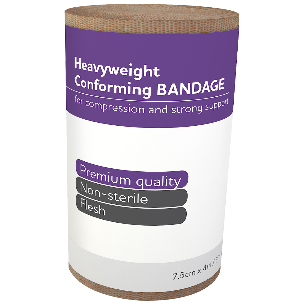 Heavyweight Conforming Bandages 7.5cm x 4m - 12 Pack