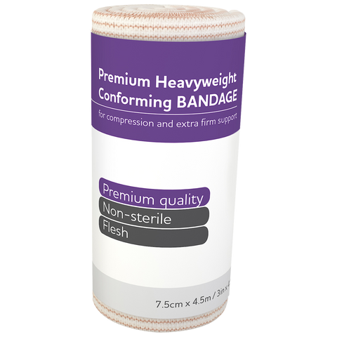 Premium Heavy Weight Conforming Bandages 7.5cm x 4.5m - 12 Pack