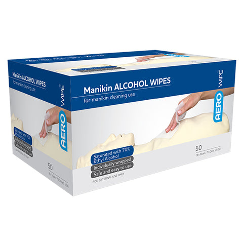Mannequin Alcohol Wipes 14 x 19cm - Box of 50