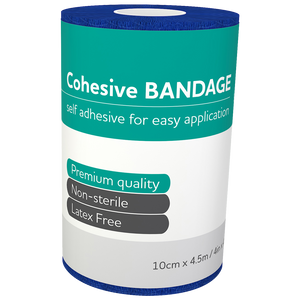 Cohesive Bandages 10cm x 4.5m - 12 Pack