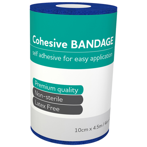 Cohesive Bandages 10cm x 4.5m - 12 Pack