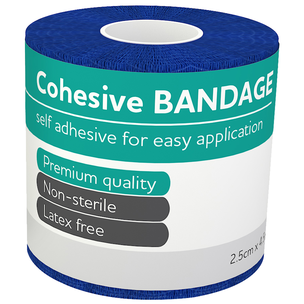 Cohesive Bandages 2.5cm x 4.5m - 12 Pack