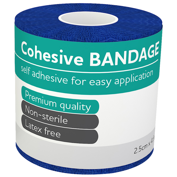 Cohesive Bandages 2.5cm x 4.5m - 12 Pack