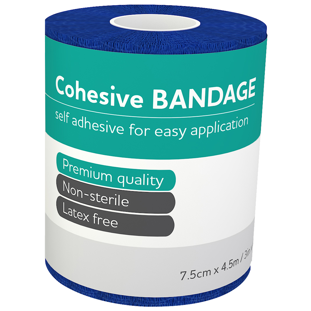 Cohesive Bandages 7.5cm x 4.5m - 12 Pack