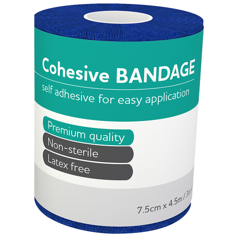 Cohesive Bandages 7.5cm x 4.5m - 12 Pack