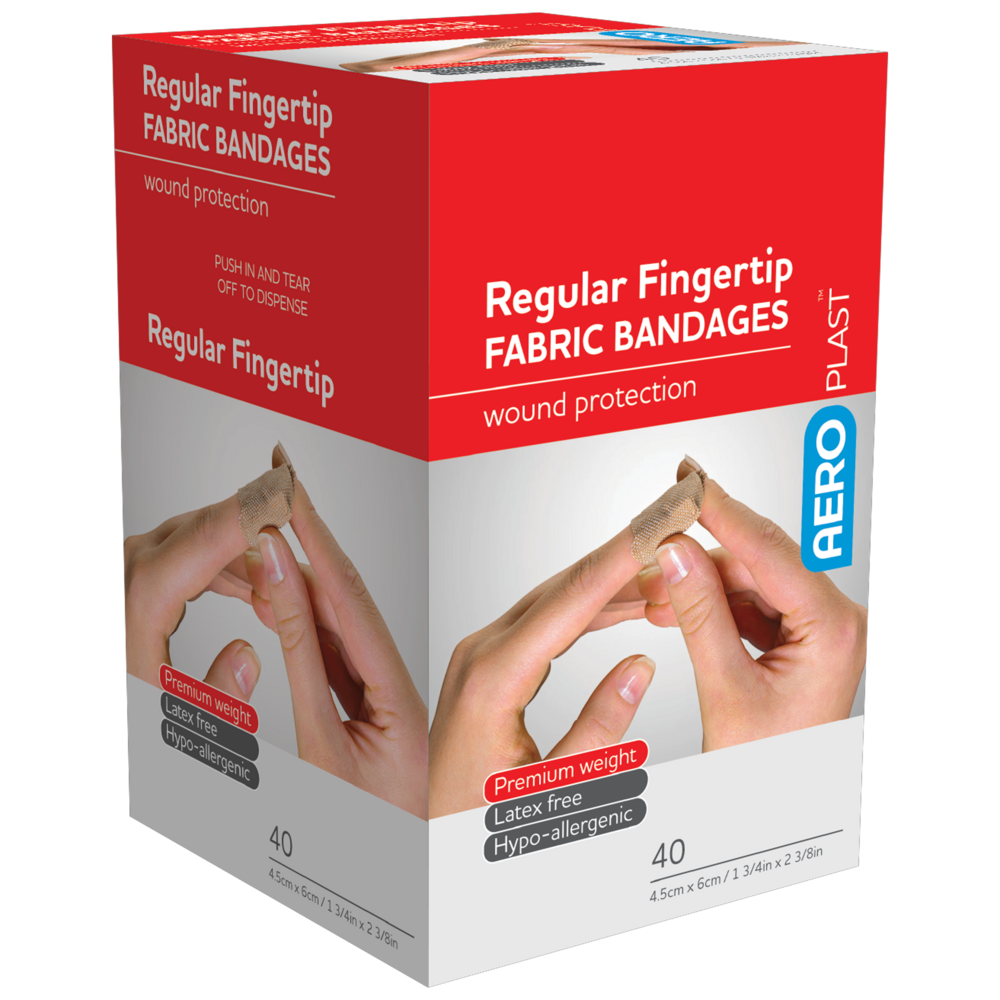 Premium Fabric Bandages (Fingertip Dressing) - Box of 40